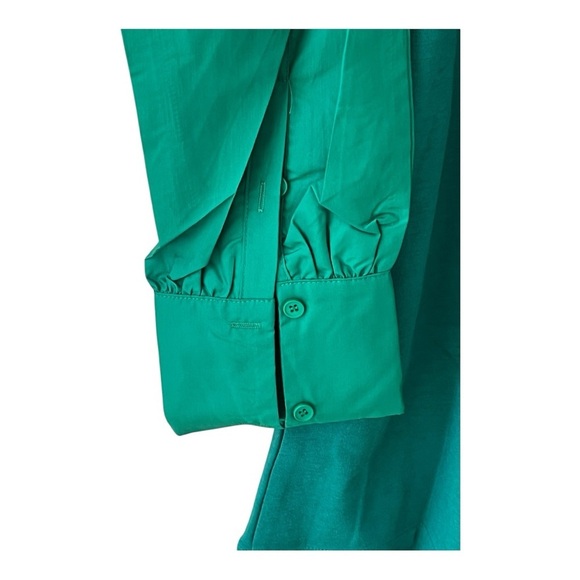 Area Stars NWT Woven Puff Long Sleeve A Line Dress in Kelly Green Size Med. - Picture 5 of 11